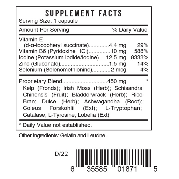 Systemic Formulas TMI – Thyroid, Metabolism, & Iodine