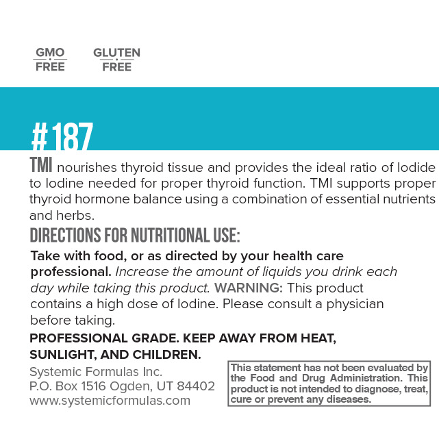 Systemic Formulas TMI – Thyroid, Metabolism, & Iodine