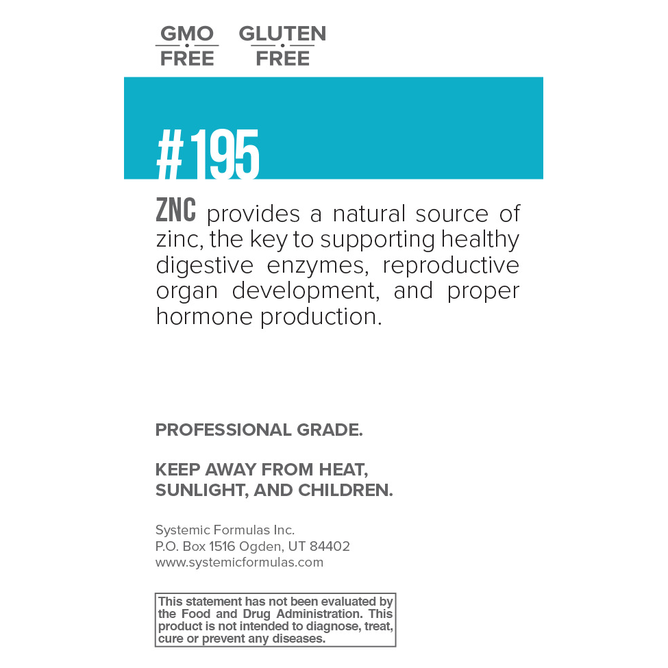 Systemic Formulas ZNC – Zinc Immune Support