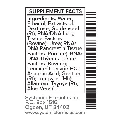 Systemic Formulas CXR – Lung