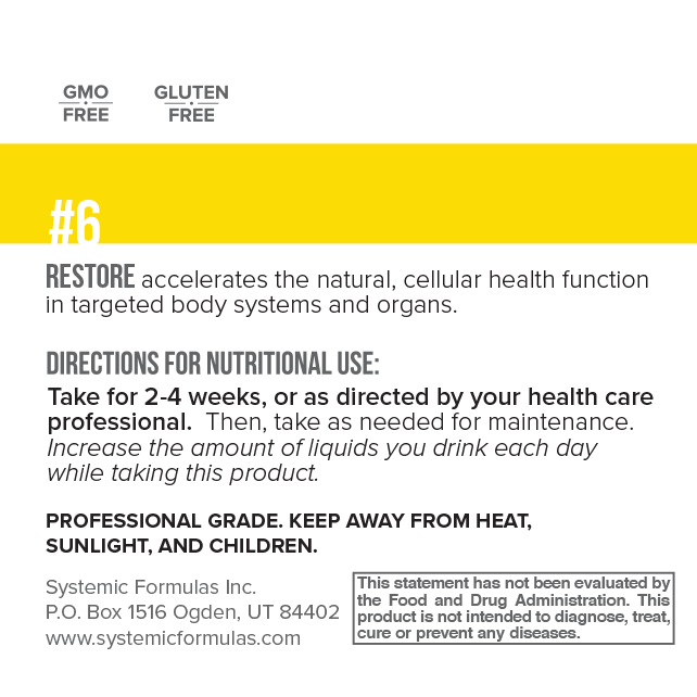 Systemic Formulas #6 – Restore