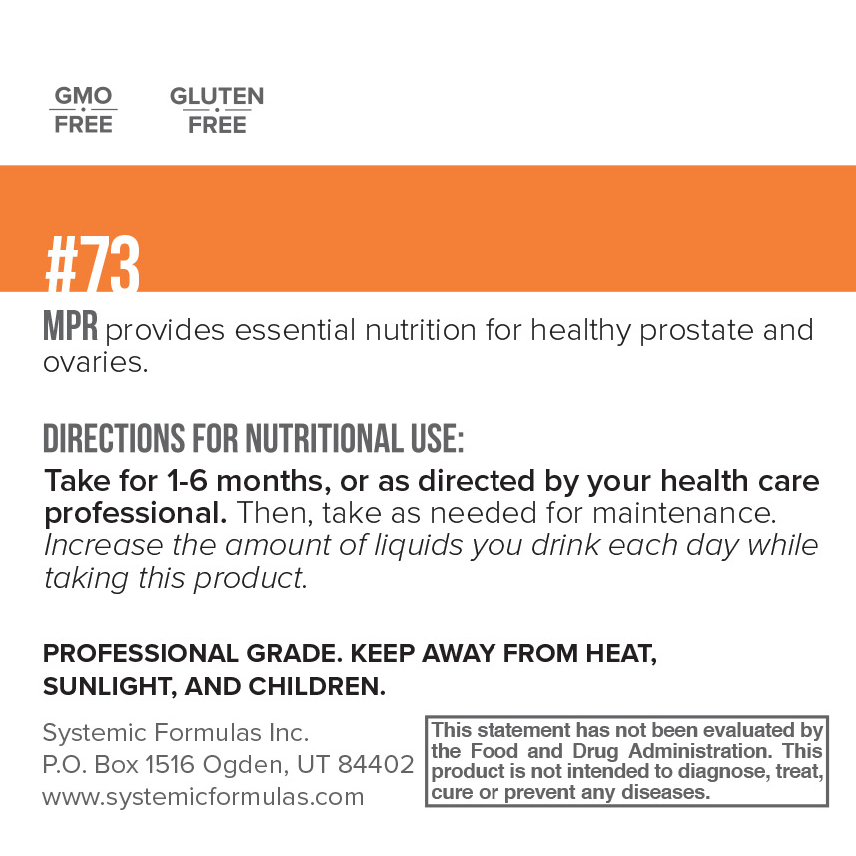 Systemic Formulas Mpr – Prostata Ovatum