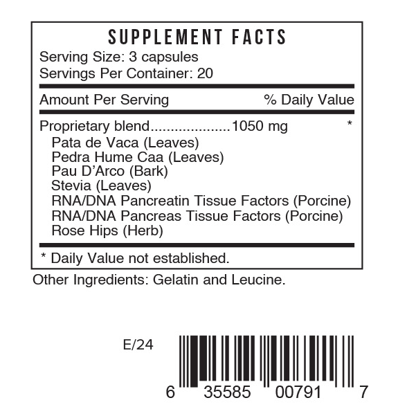 Systemic Formulas Ps – Pancreas S