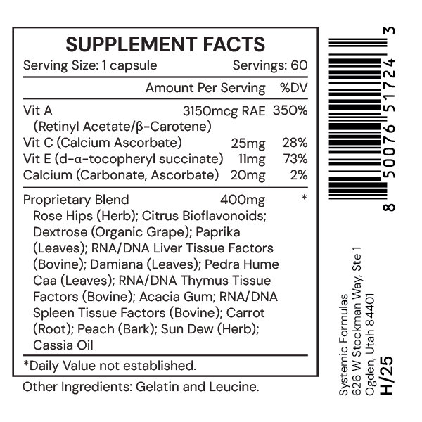 Systemic Formulas ACP – Vitamin ACP