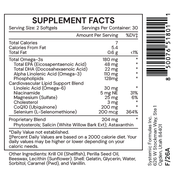 Systemic Formulas CVO-R – Cardiovascular Oil