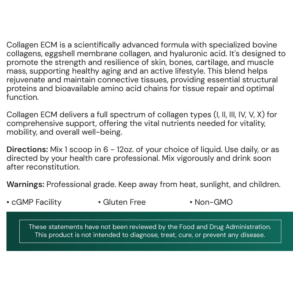 Systemic Formulas Collagen ECM