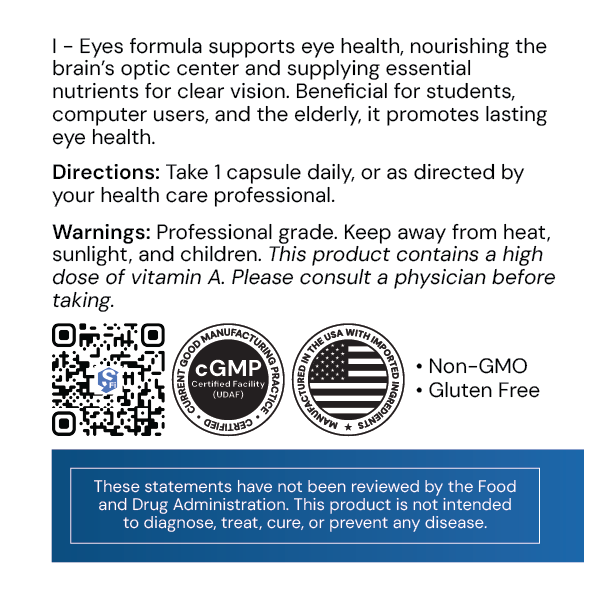 Systemic Formulas I – Eyes