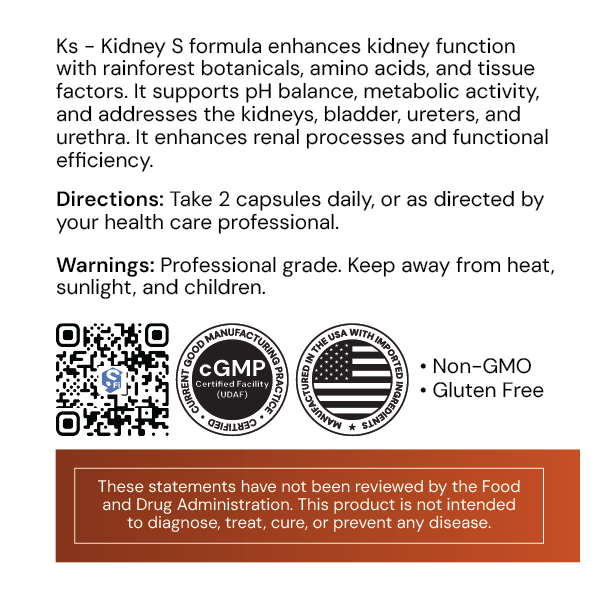 Systemic Formulas Ks – Kidney S