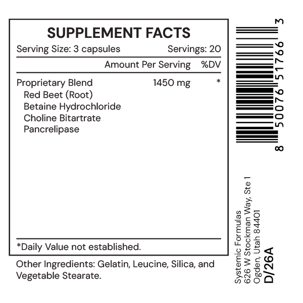 Systemic Formulas Lb – Liver/Gallbladder