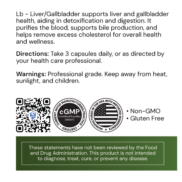 Systemic Formulas Lb – Liver/Gallbladder