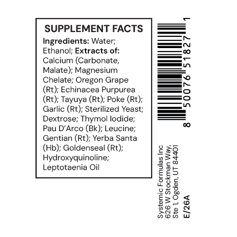 Systemic Formulas T3 – Bactrex Tincture