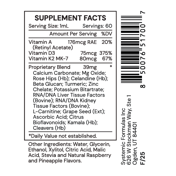 Systemic Formulas VITD3 LQ